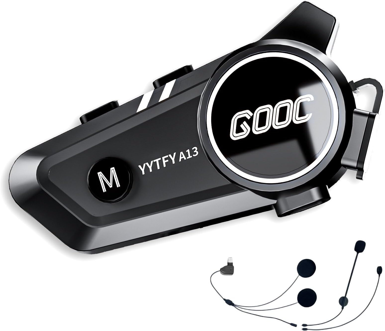 YYTFY A13 Motorrad Bluetooth Headset – Helmgegensprechanlage Mit 1500 MAh, IP67, Sprachassistent