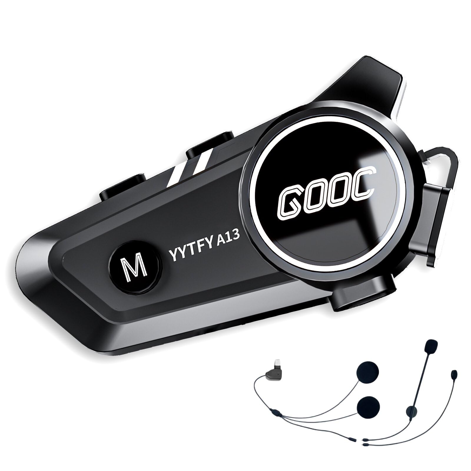 Casque de moto Bluetooth - Intercom - Avec assistant vocal - Casque de moto - Haut-parleur universel - Étanche - Batterie 1500 mAh (cyclisme, ski, escalade
