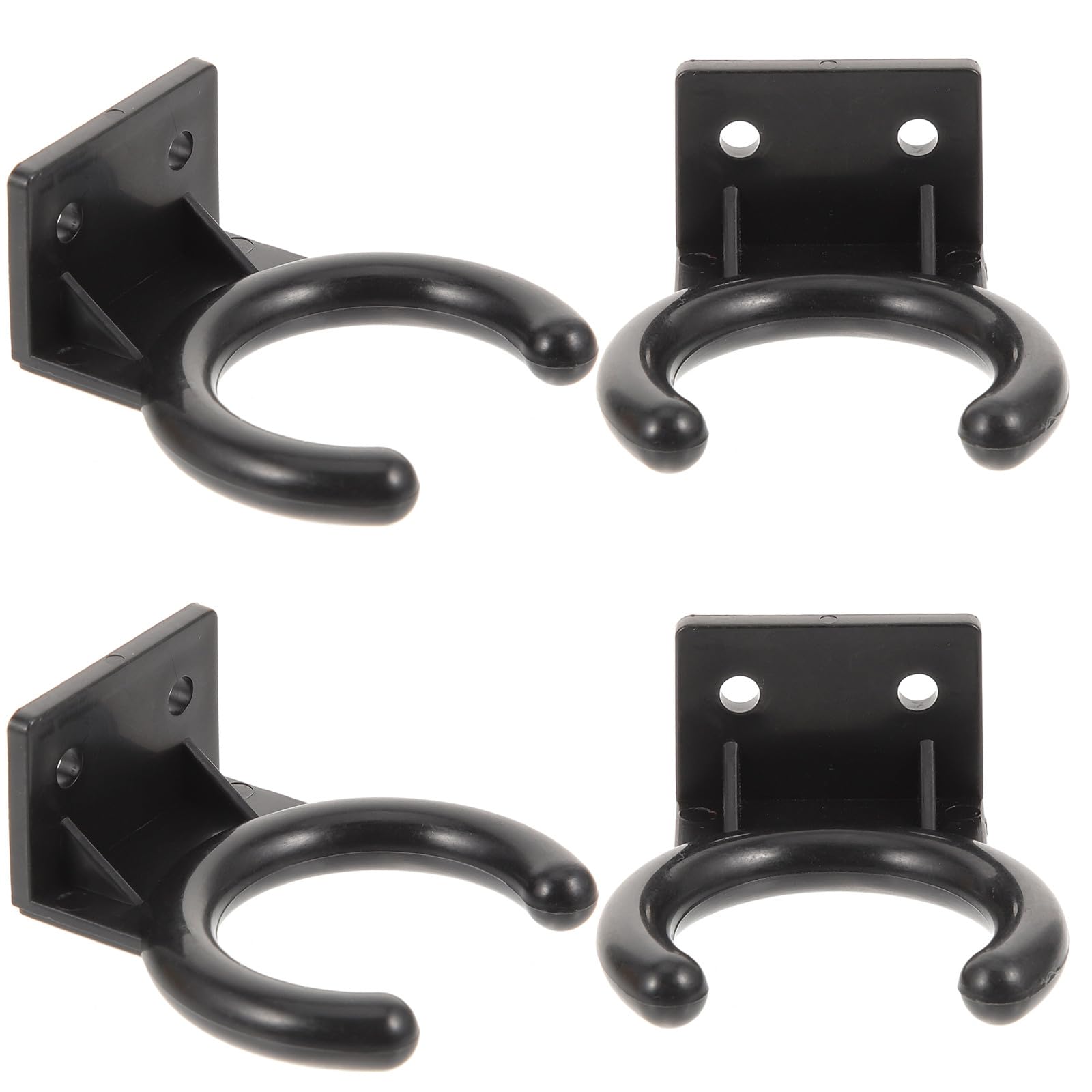 Support Mural pour Microphone, Lot de 4, Plastique Noir, Facile à Installer