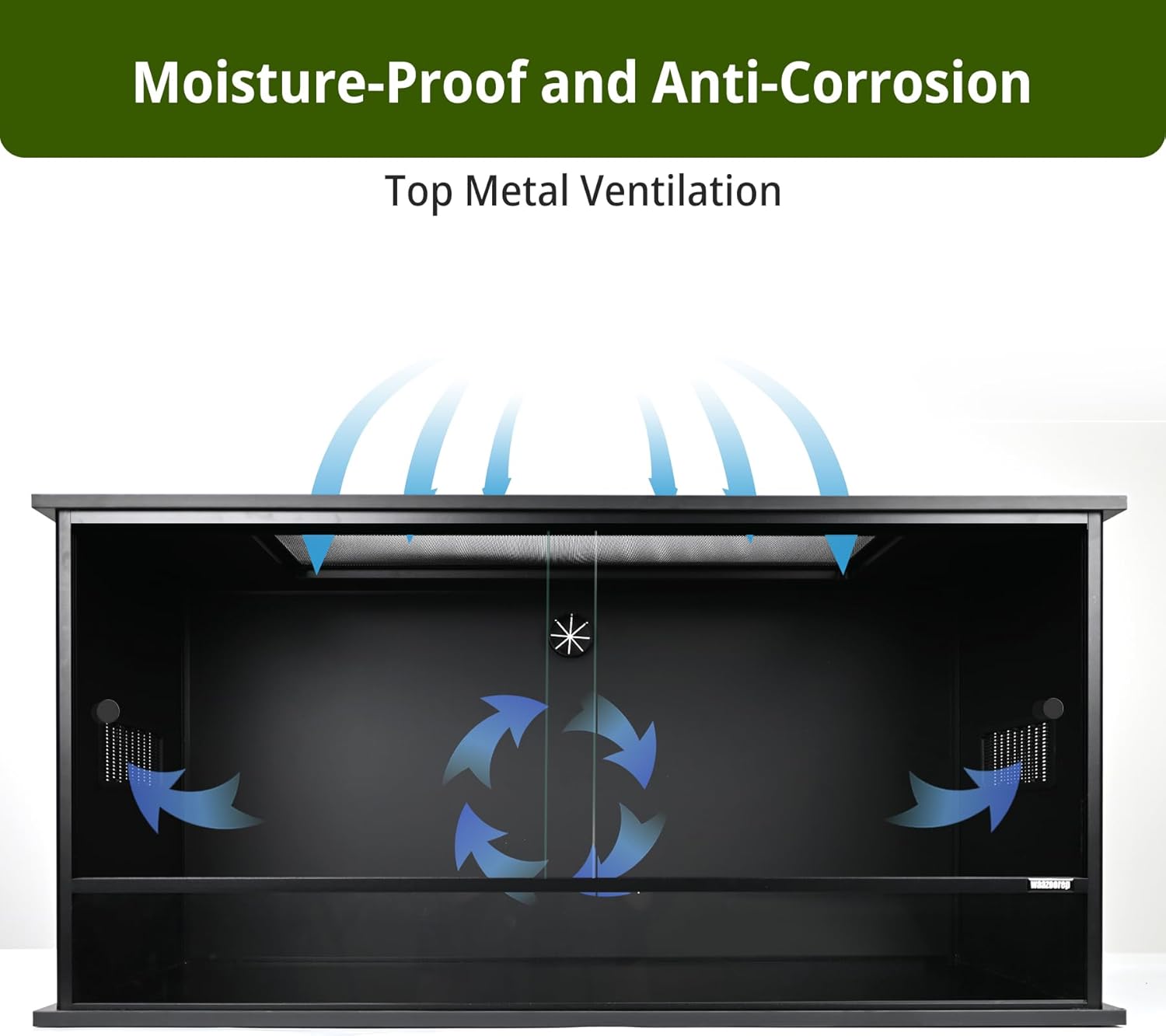 4x2x2 PVC Reptile Enclosure,120Gallon Reptile Tank Large Terrarium for Bearded Dragon,Snake,Ball Python,Gecko,Turtle with Front Glass Sliding Door and Top Screen Ventilation