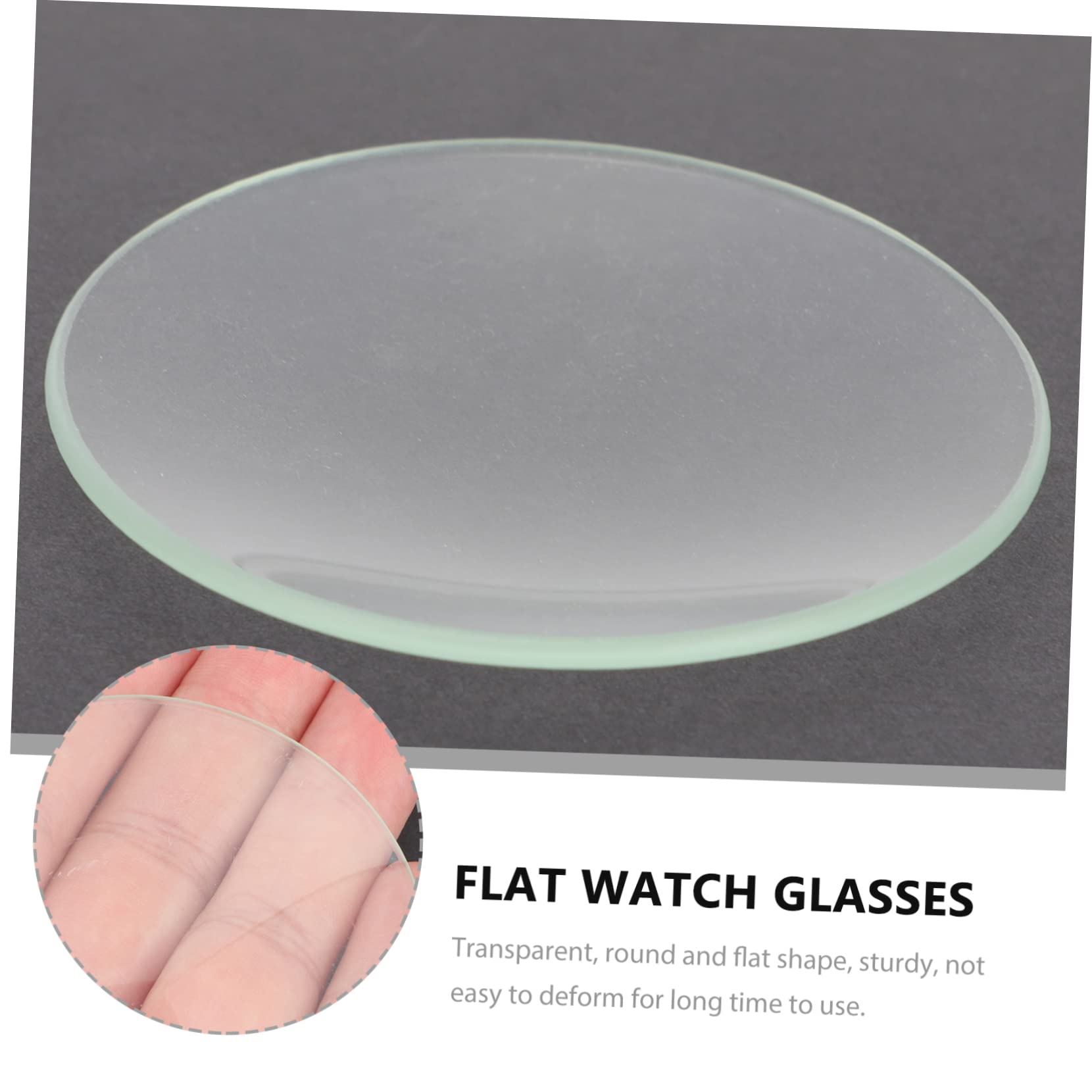 CHILDWEET 10 Pcs Watch Glass Laboratory Watch Accessories Glasses with Round Watch Clear Science Culture Dishes Square Watch Double Domed Watch Beaker with Lid Watch Repair Tools Transparent