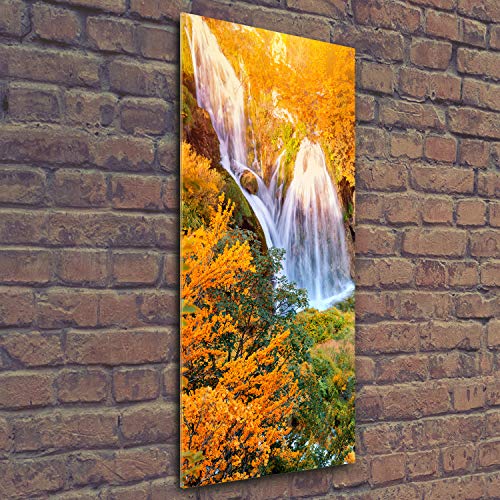 Impression sur verre acrylique Tulup 50x125 cm orange pour salon - 3