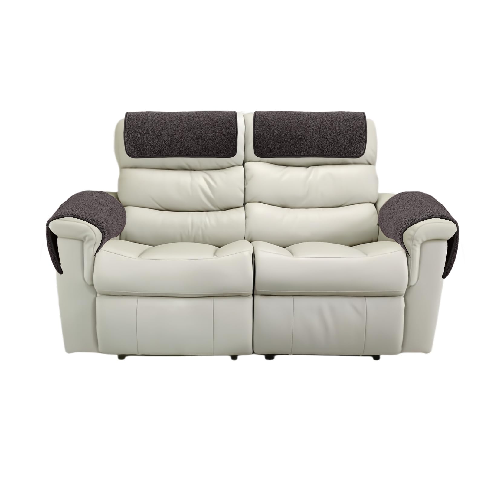 GYHH Sofa Armchair Covers for Arms, Nonslip Sofa Headrest Cover Sherpa Arm Covers with Pockets for Recliner Chair Armchair Slipcovers Furniture Protector