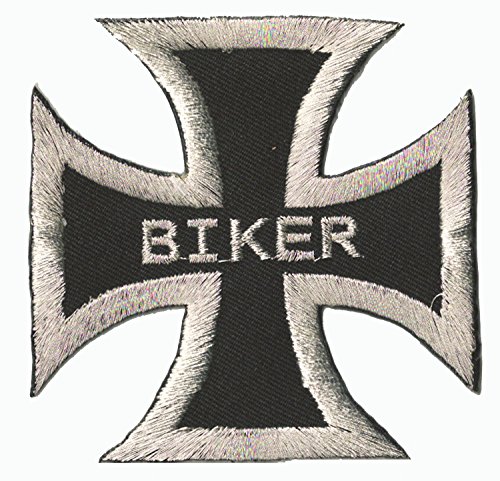 NagaPatches Patche écusson croix Malte Biker Bikers patch brodé thermocollant motard
