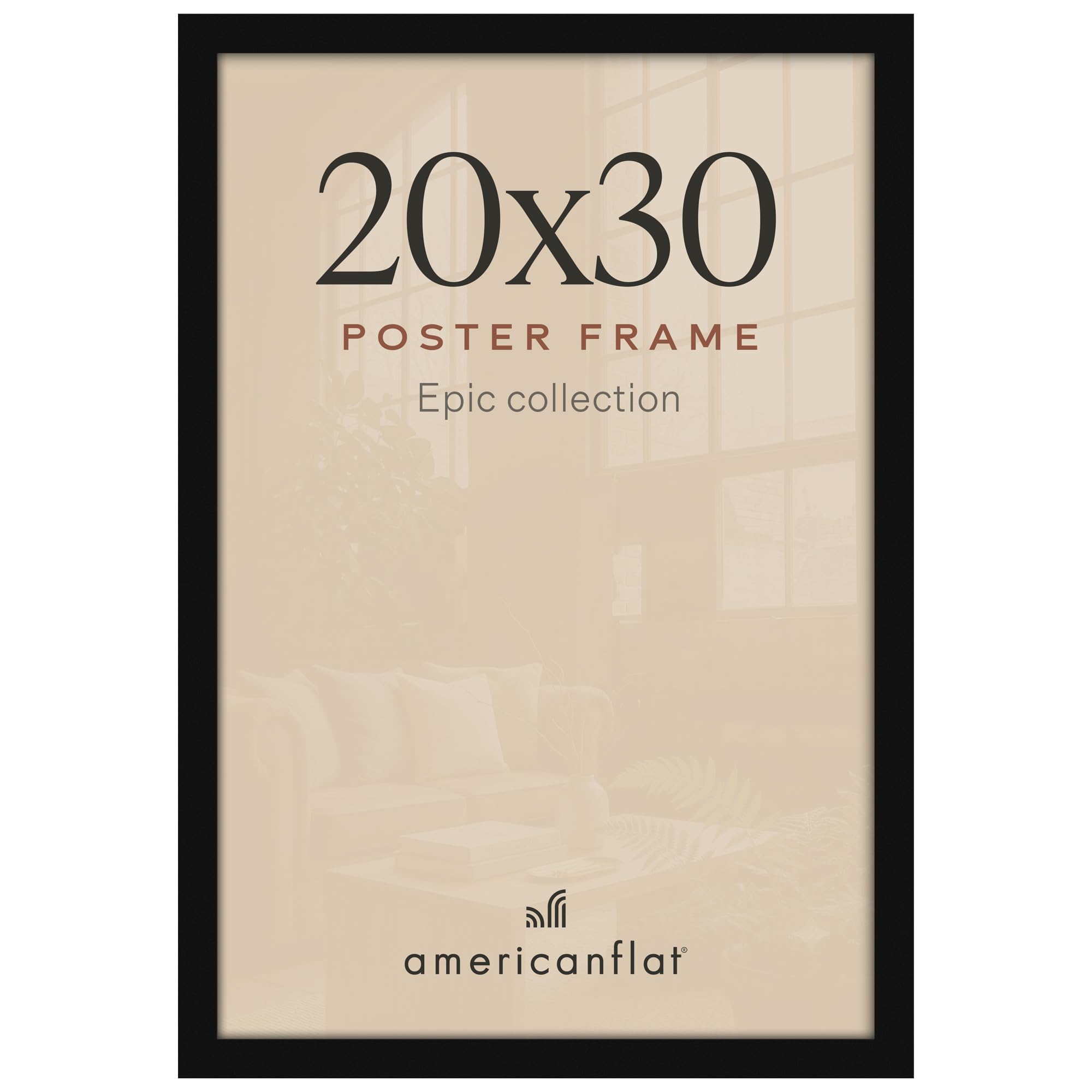 Americanflat 20x30 Poster Frame - Engineered Wood - Black