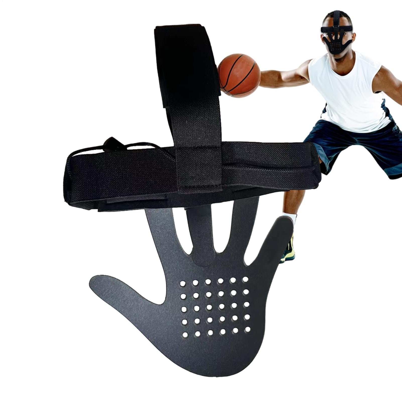 Basketball Blocking Guards | Face Guard,with Adjustable Headband Protector Shield for Hockey Football Umpire Catchers Paintball Softball Training