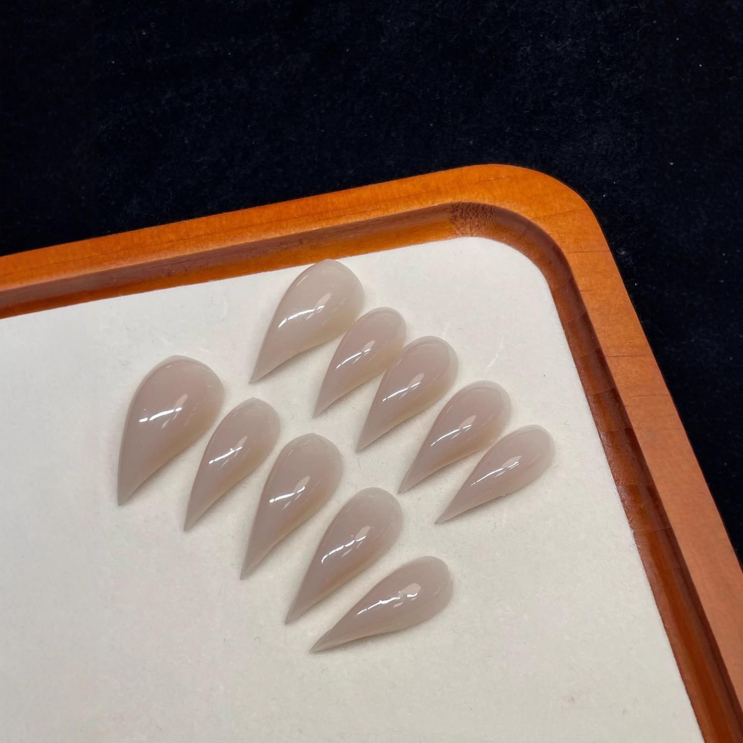 Handmade Press on Claw Nails Long Curved Press on Nails 3D Eagle Claw Designs Stiletto Nude Cat Claws Fake Nail Unique Dragon False Nails with Designs Luxury Thick Acrylic Nail for Women（Size S）