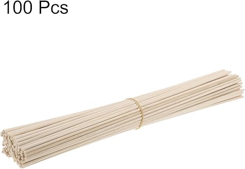 Miniatura 10 de MECCANIXITY Varillas de madera de 19.7 in20 varillas redondas de madera, palo de bambú de 0.12 pulgadas para manualidades, accesorios de cabina de