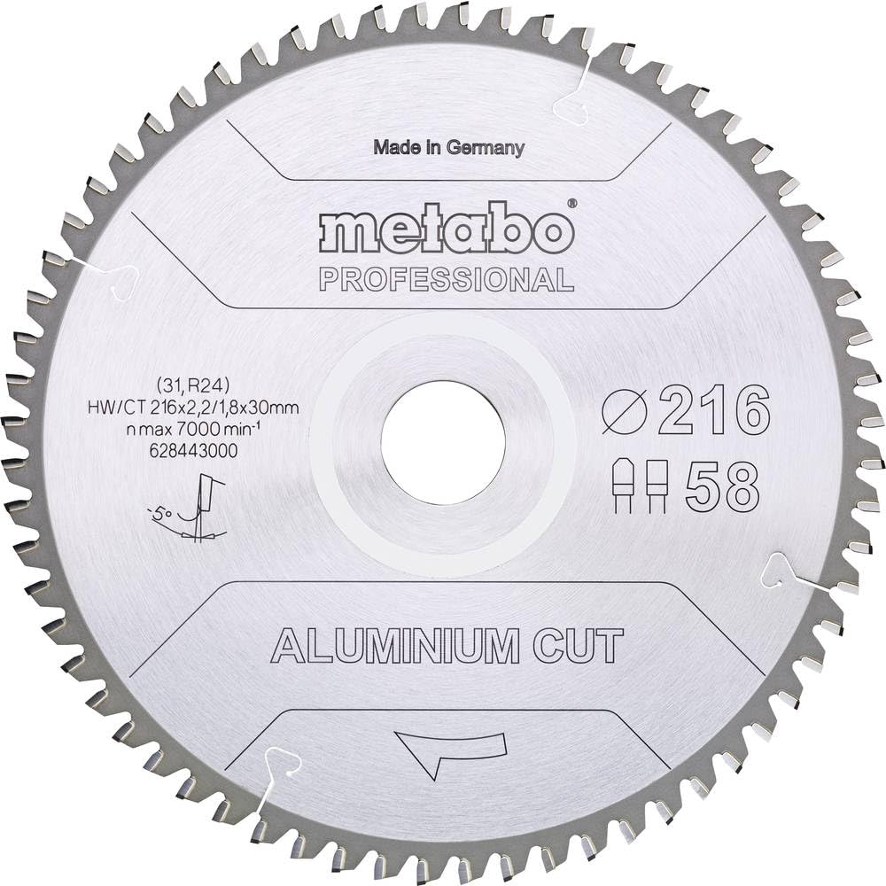 metabo Aluminium Cut Professional 628447000 brzeszczot do piły tarczowej 254 x 30 x 2 mm liczba zębów: 72 1 szt.