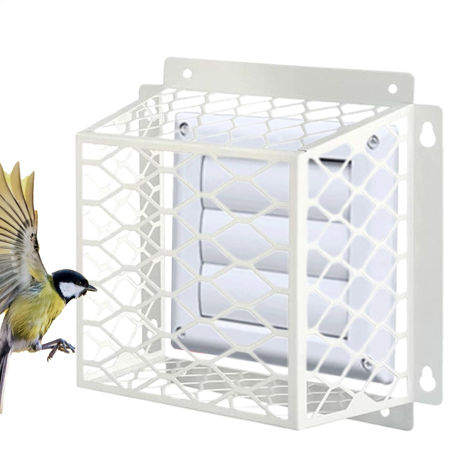Protector para pájaros de ventilación para secadora, protector de acero galvanizado resistente a la intemperie, evita que los pájaros entren en conductos de ventilación