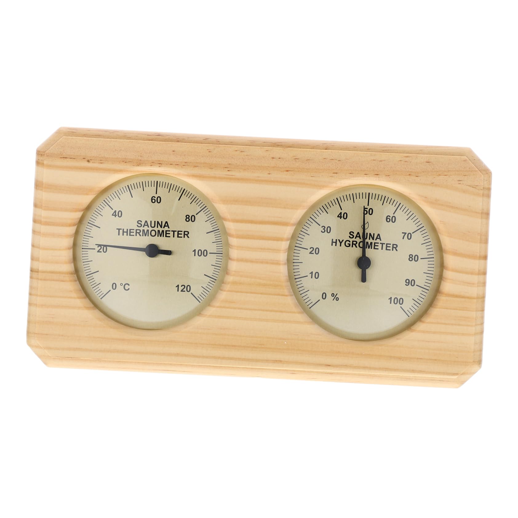 Veemoon Wooden Sauna Thermometer Hygrometer Wandmontiertes Hygrothermograph Für Innenräume Präzise Temperatur Und Feuchtigkeitsmessung Saunen Und Dampfbädern Elegant Und Langlebig