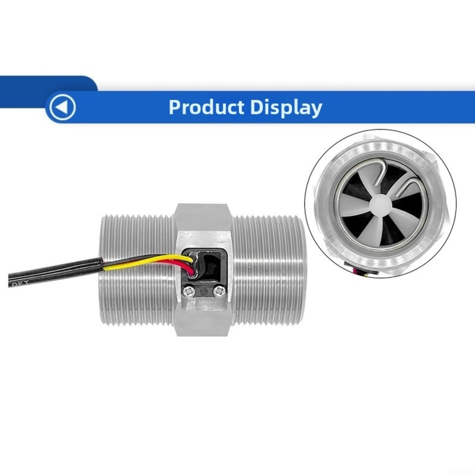 Sensor de flujo de agua de acero inoxidable,Medidor de flujo de efecto Hall 9-150L Min,Controlador de flujo hidráulico de alta presión,Sensor de salida de pulso DC 5V 12V 24V