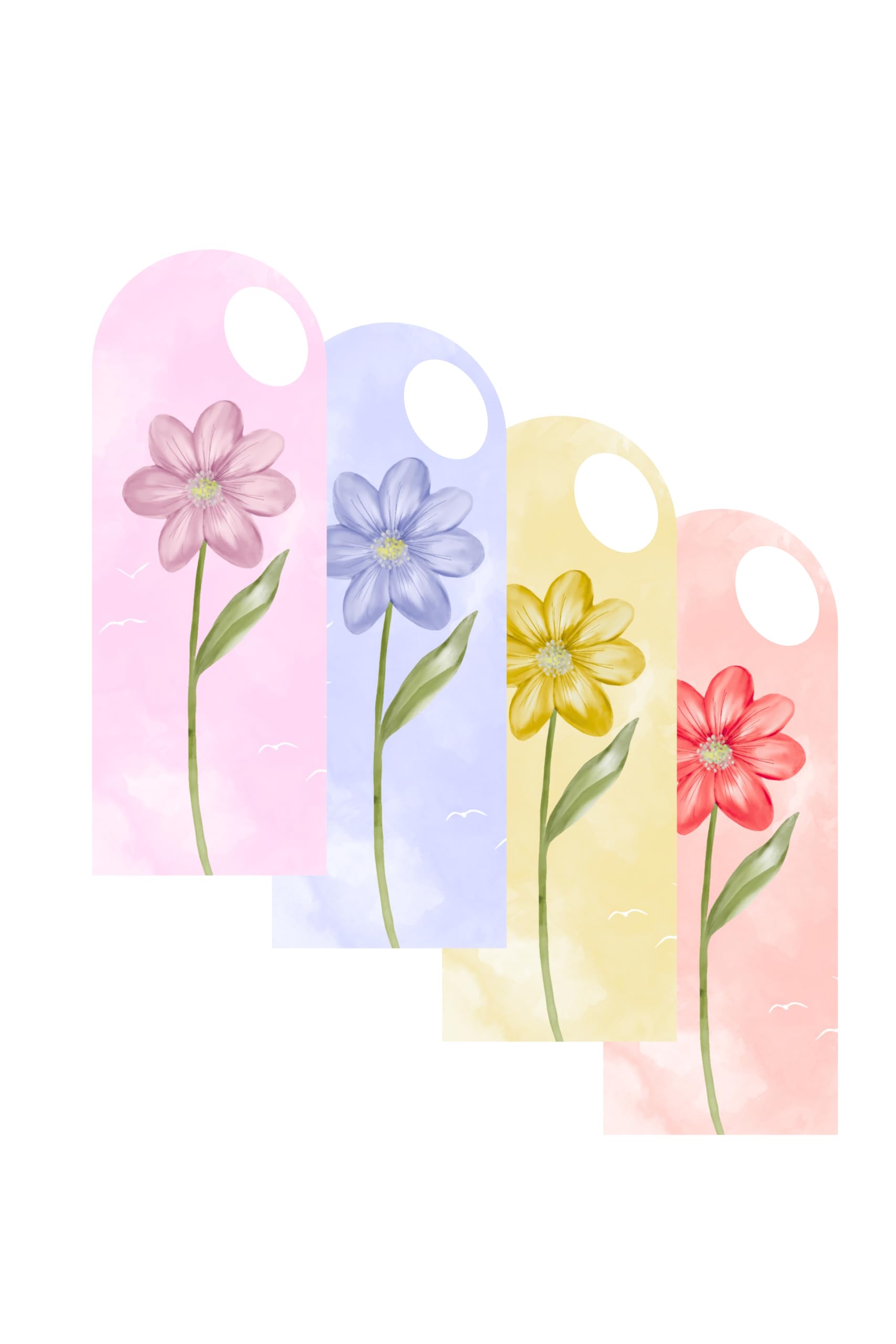 Floral Bouquet Decoration & Gift Packaging Cards 10 x 24 cm | Pack of 24 Cards | 4 Assorted Designs (6 Each)-image-2