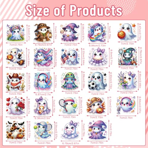 Sitsink Cute Halloween Magnets for Fridge - 20 Pcs Cute Ghost Fridge Magnet Halloween Theme Magnetic Refrigerator Stickers for Home Office Mailbox Cruise Door Decoration - image 2