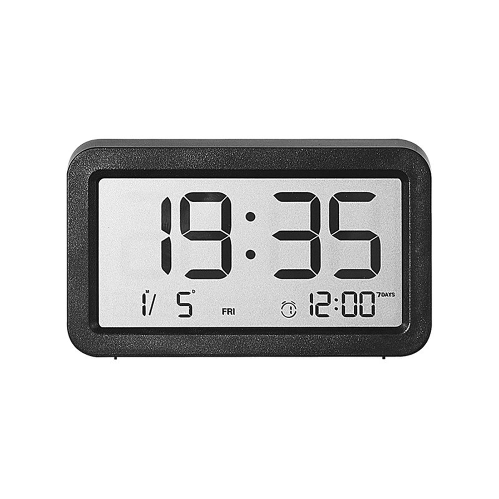 ordinarYone Digital Clock Alarm Clock Desk Clock for Bedroom Office, Quiet Operate Designs with Modern Aesthetic