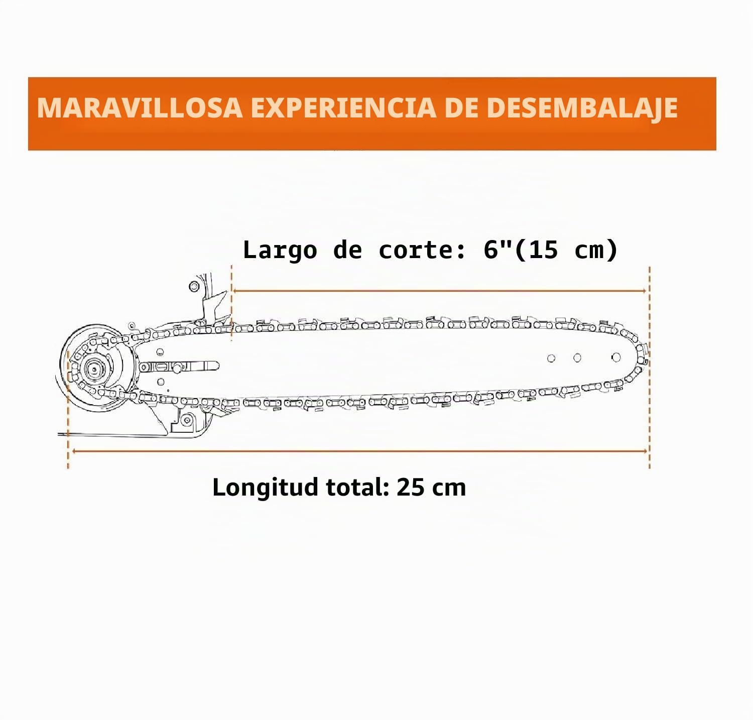 Savior Pack de 3 Cadenas de Motosierra .325 "LP para Espadas de 15cm -32 Eslabones, 1.1mm para Makita DUC150Z, Cadena compatible para Bosch EasyChain 18V-15-7