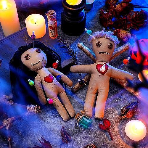 Jenaai Voodoo Doll Set 12 Piezas Halloween 7.87 pulgadas miniatura 1