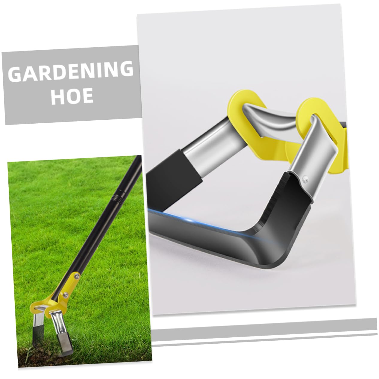 Houe de Jardin à Main en Acier Inoxydable et Acier au Manganèse Noir