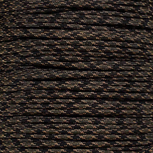 Cuerda de paracaídas 550 tipo III 7 hebras de 4 mm de diámetro – 550 libras resistencia a la tracción cuerda de supervivencia (50 pies, guerra de tierra, 5 hebillas)