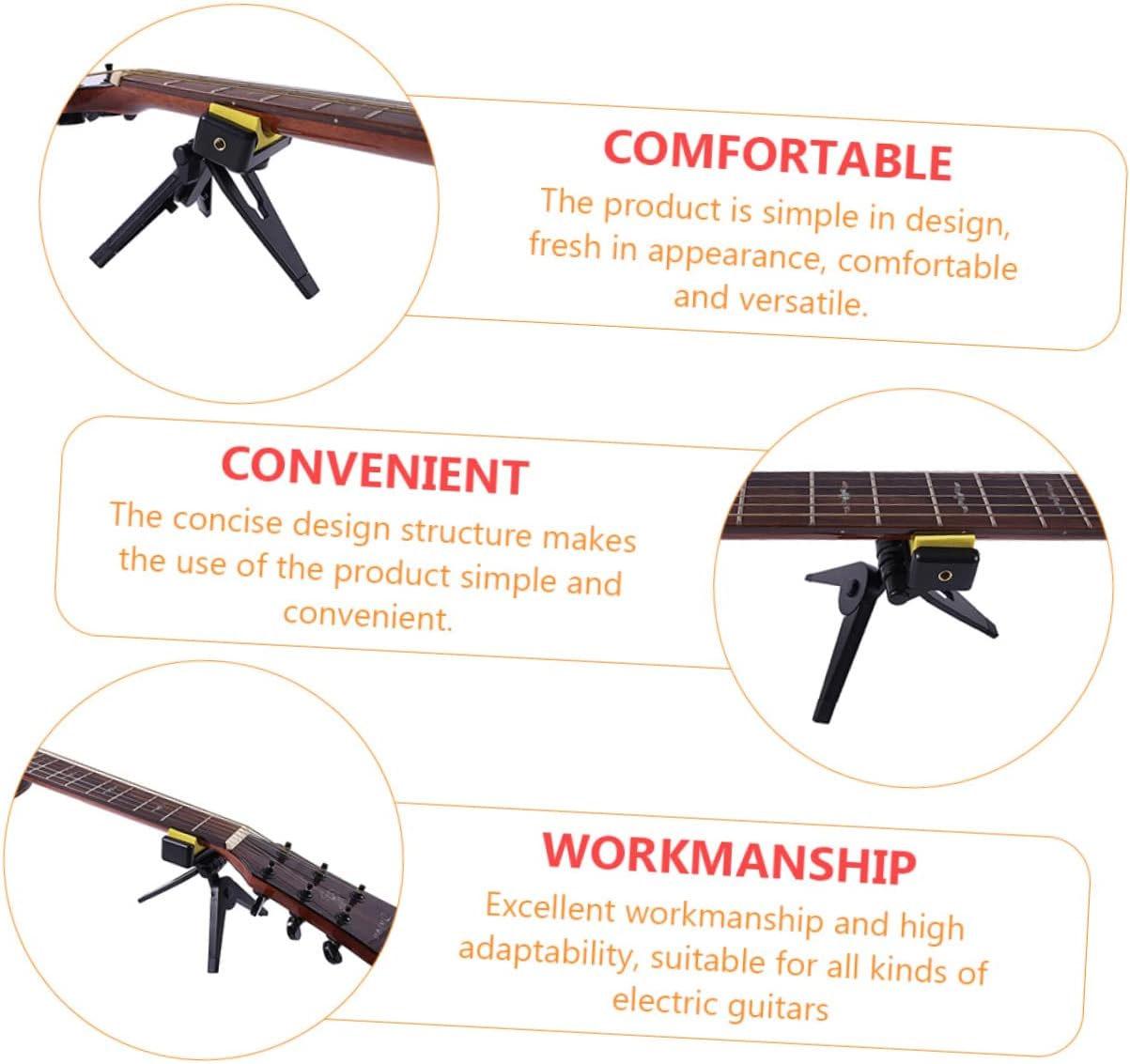 VICASKY 3pcs Guitar Neck Support Pillow Neck Rest for Bass String Instruments Stable from Scratches Easy to Use for Various Guitars Musical Instruments