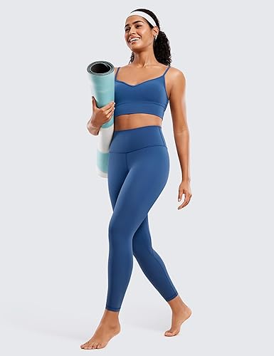 Miniatura 23 de CRZ YOGA Leggings de entrenamiento para mujer con sensación de desnudez cepillada de 25 pulgadas, pantalones de yoga de compresión de cintura alta