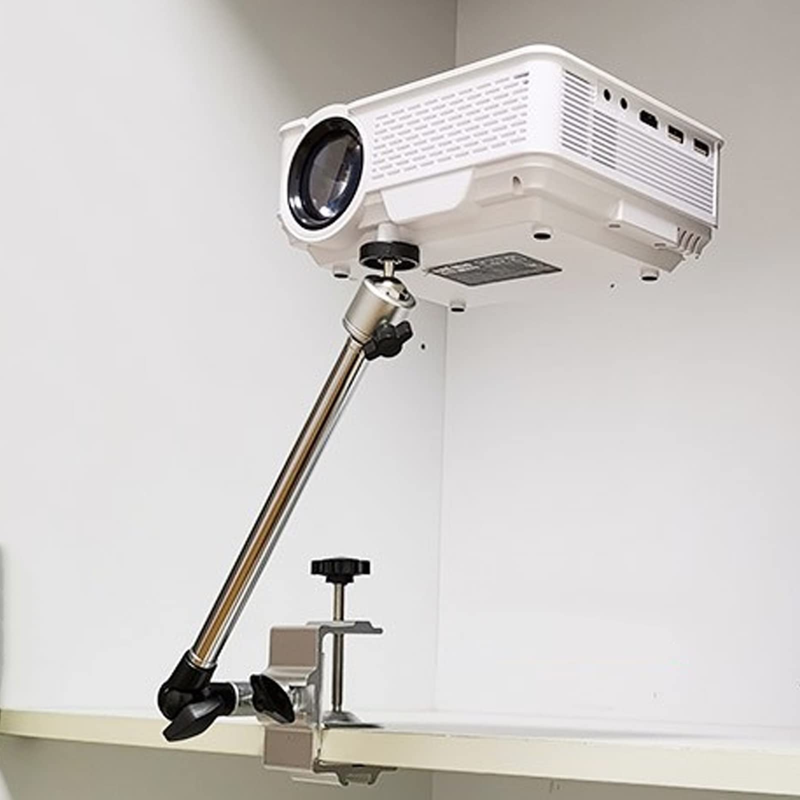 Projektorständer, Projektorhalterung, Nachttischhalterung, stanzfreie Halterung, Desktop, universell, tragbar, Mini-Projektor, universelle Anpassung, stanzfreier Projektorständer, verstellbarer