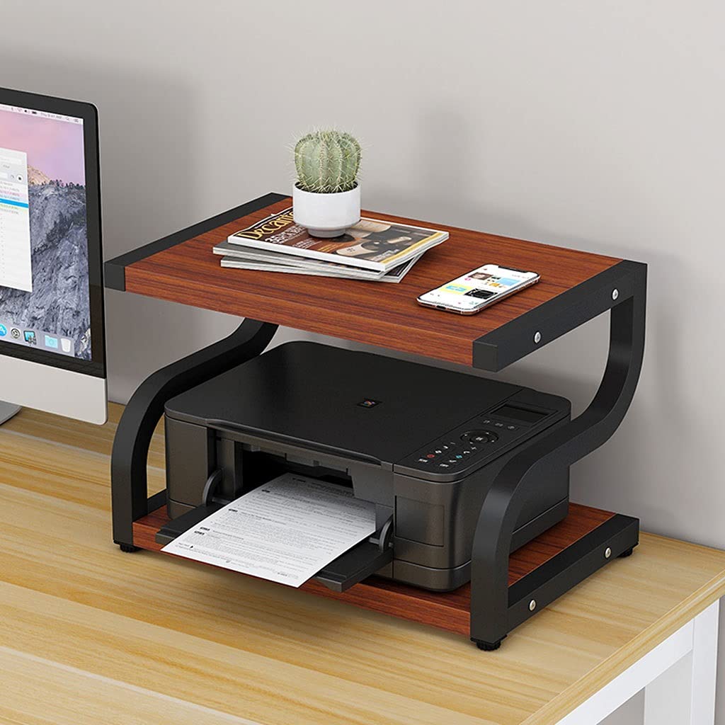 Libreria da tavolo TOMYEUS supporto per stampante desktop copie supporto stampante doppio scaffale portaoggetti scaffali libreria scaffali casa ufficio stoccaggio cucina articoli vari supporto da