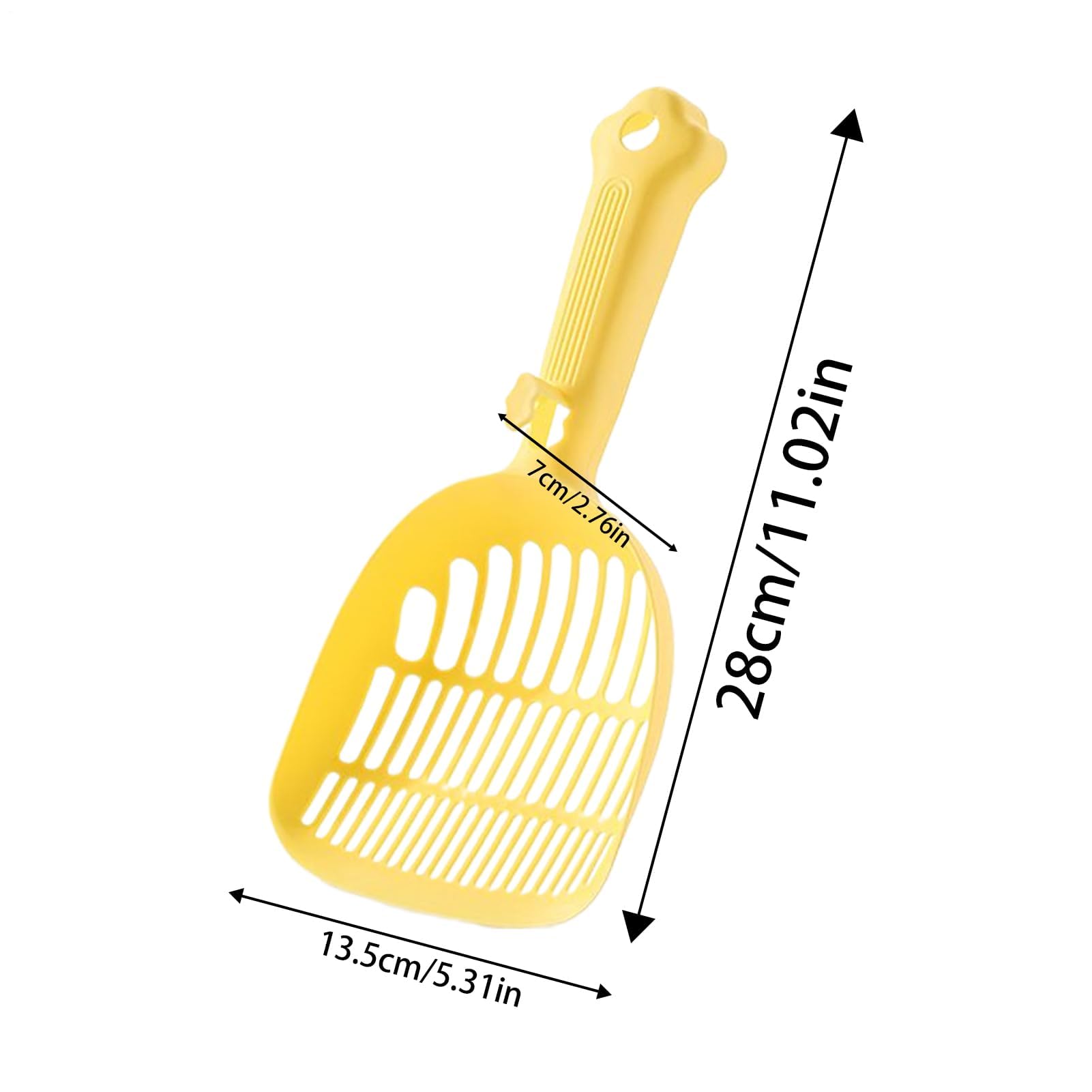 Paletta per lettiera per Gatti, Pala setaccio ergonomica con Manico Lungo for Animali Domestici, Pulizia efficiente, casa, Facile da Usare in Interni(Yellow)