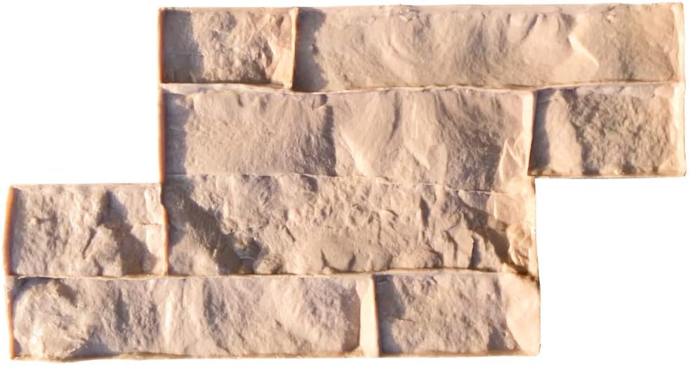 Majestic Stack Stone Vertical Concrete Stamps by Walttools for Walls, Fireplaces, Hardscapes, Seatwalls, etc. Sturdy Tools with Realistic Detail and Natural Texture (Single)