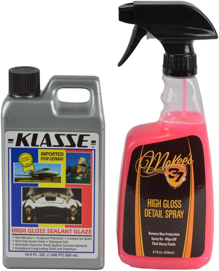 Klasse High Gloss Sealant Glaze McKee's 37 High Gloss Detail Spray Combo