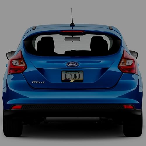 Miniatura 5 de Logotipo luminiscente de brillo nocturno 3D en marco de matrícula de metal negro para Ford Focus ST