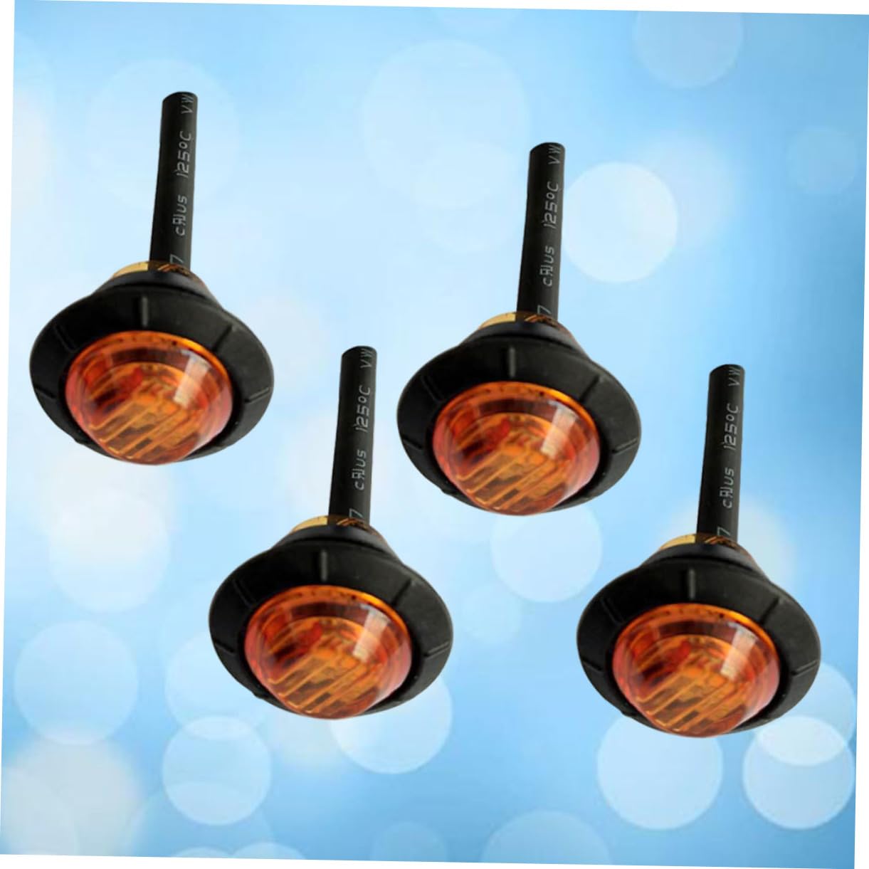 ibasenice 20pezzi Luce Laterale LED LED Rotonda Luce di Posizione Segnalazione per Camion Rimorchio Giallo Basso Consumo Energetico Facile Installazione
