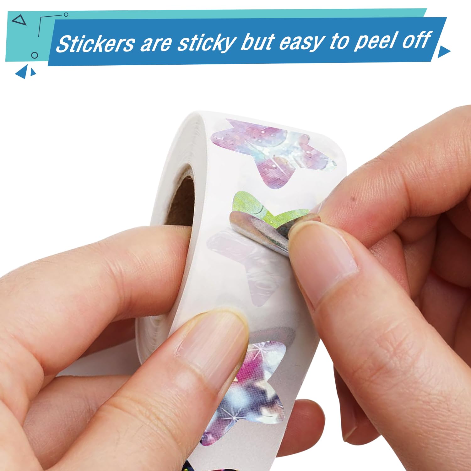 500 Pcs Reward Stickers for Children Star Stickers for Reward Chart Pink Universe Space Stickers Well Done Stickers for Children for Kids Toddlers Classroom School(0.98in/2.48cm) - Image 3