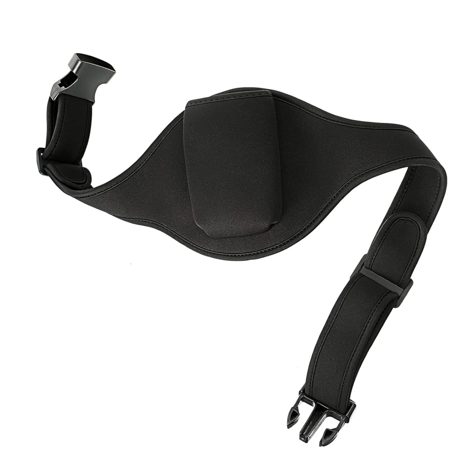Rakiuty Microphone Belt Set Fitness Teacher Microphone Waist Pack Carry Bag Adjustable Neoprene Sweat Absorbing Belt for Theatre Speaker Classic Black, Black