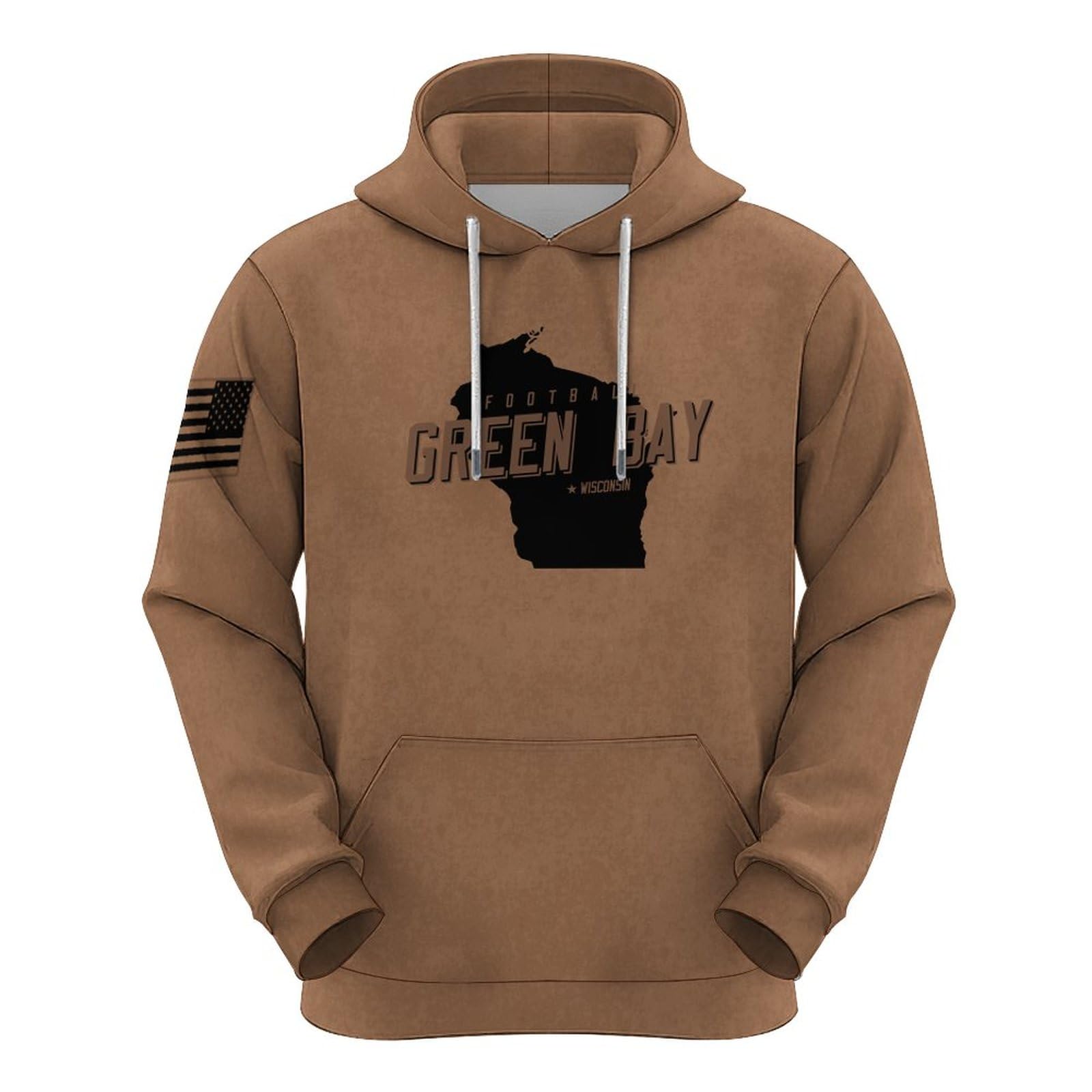 Custom 2023 football Camo Salute Sweatshirt Fan Personalized Hoodie Name & Numbers Pullover Gift for Men Women Youth S-5XL - Brown