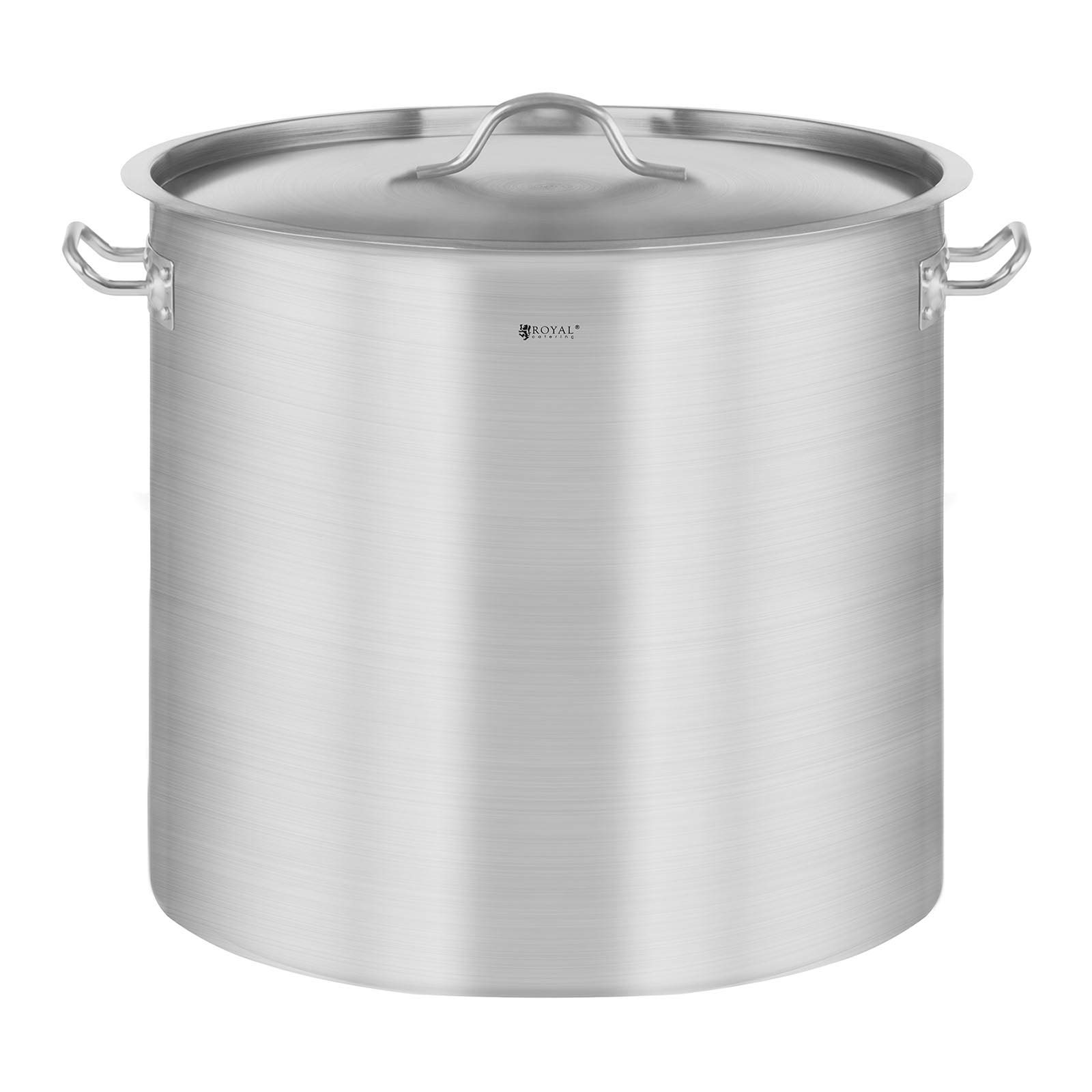 Royal Catering Pentola Per Induzione Pentola Acciaio Inox RCST-21E3 (Acciaio Inox, 20 L, Fondo 3,8 mm)