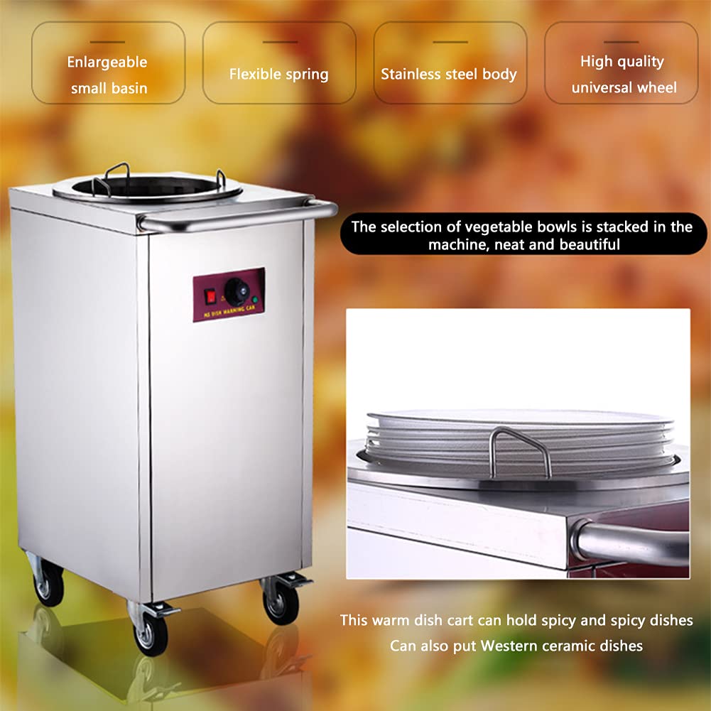 Réchauffeur de Vaisselle en Acier Inoxydable, tête Simple Dish Taru de Vaisselle Plaque Chauffage Équipement Commercial Restaurant Food Food Warmer Ensemble conteneur