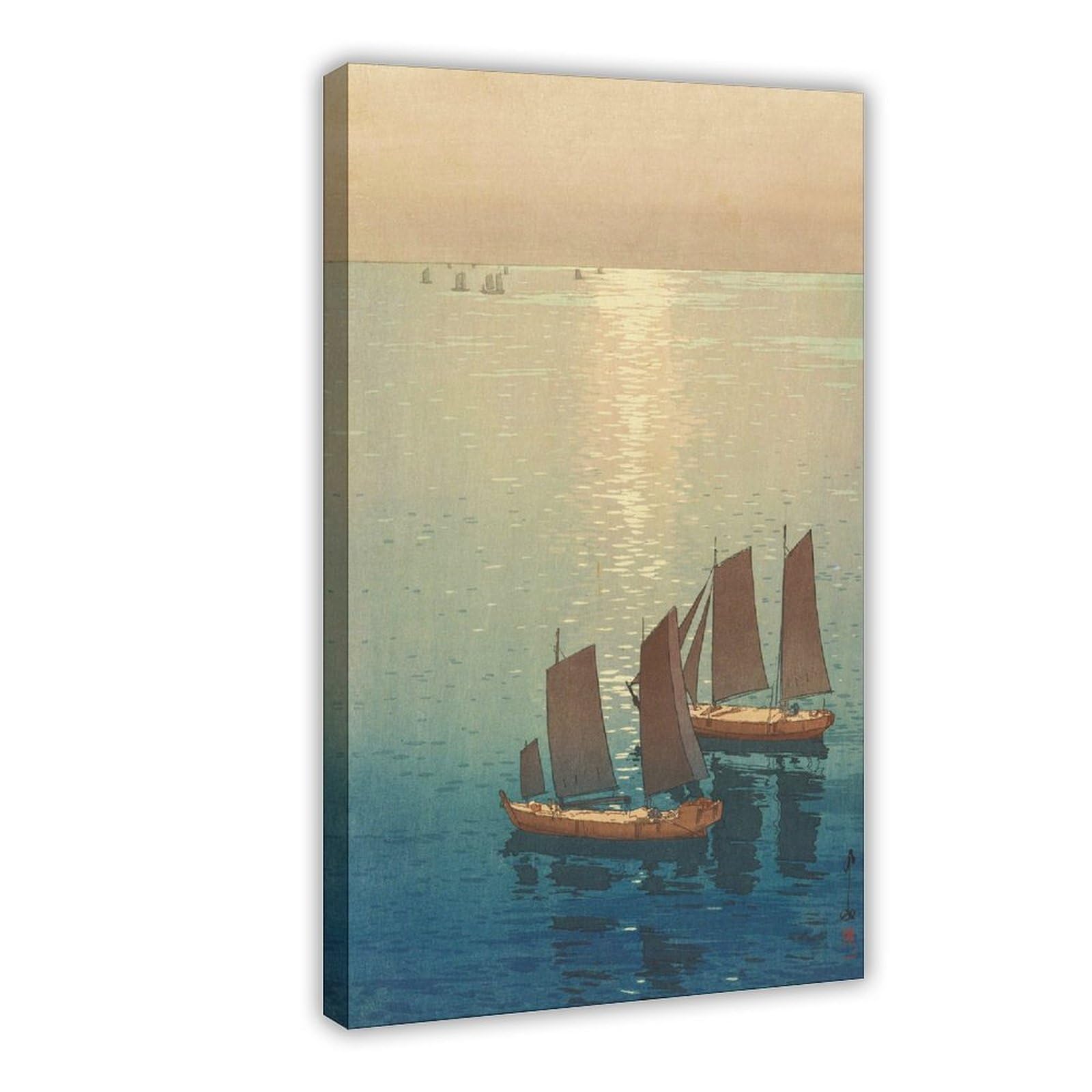 Dfjyjfgjj Yoshida Hiroshi,Glittering Sea,Japanese Painting, Wall Decoration Poster Family Bar Restaurant Garage Cafe Art Sign Gift 20" L X 30" W