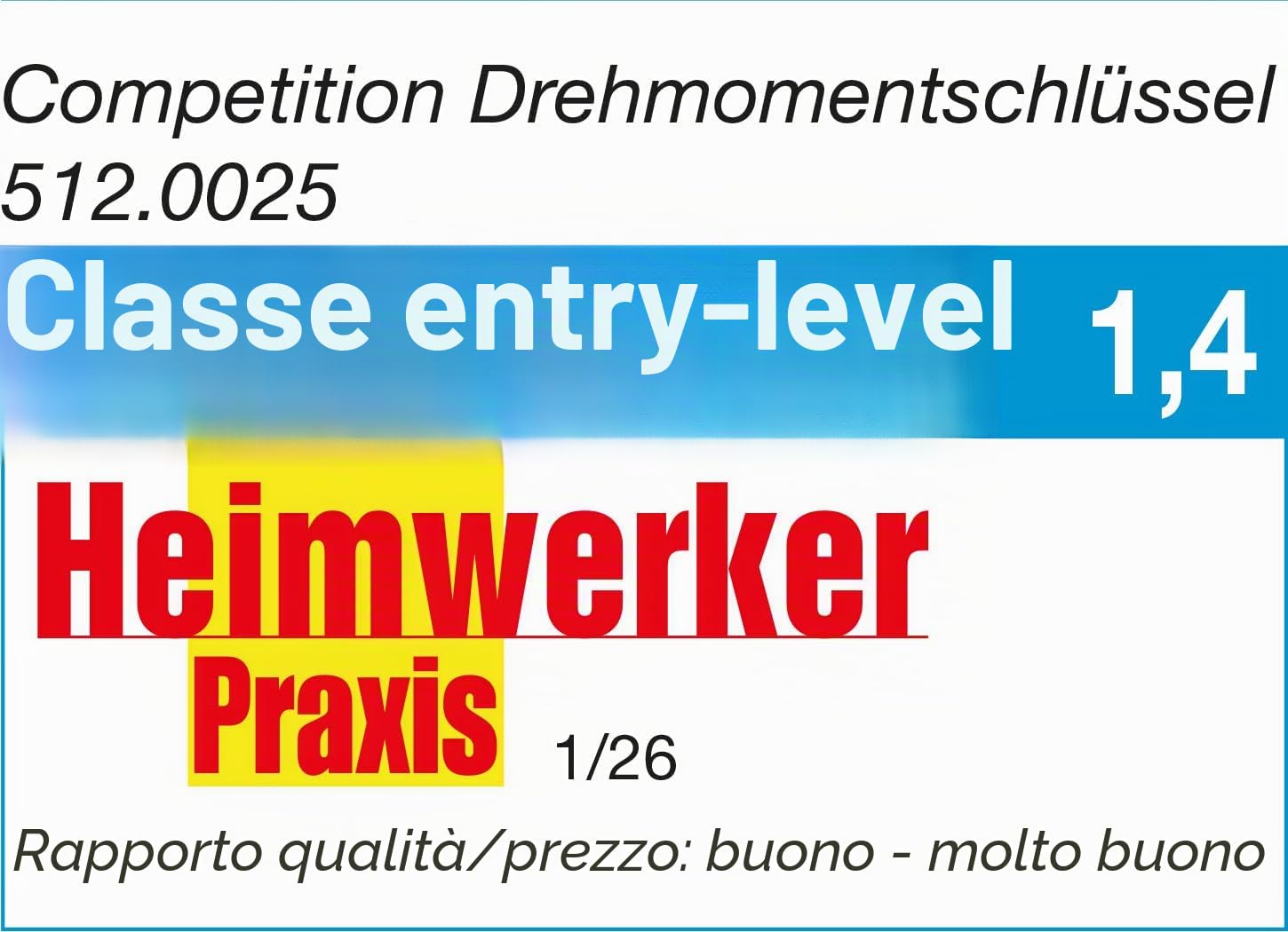 KS Tools 512.0025 COMPETITION - Chiave dinamometrica a cricchetto, 1/2", 60-320 Nm