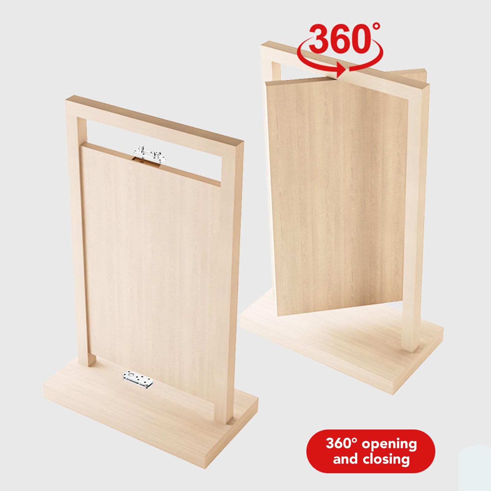 Ukryty Zawias Drzwiowy z zatyczką buforową, Konstrukcja ze Stali Nierdzewnej, Udźwig 600 Funtów, Idealny do Drzwi z ramą drewnianą i aluminiową