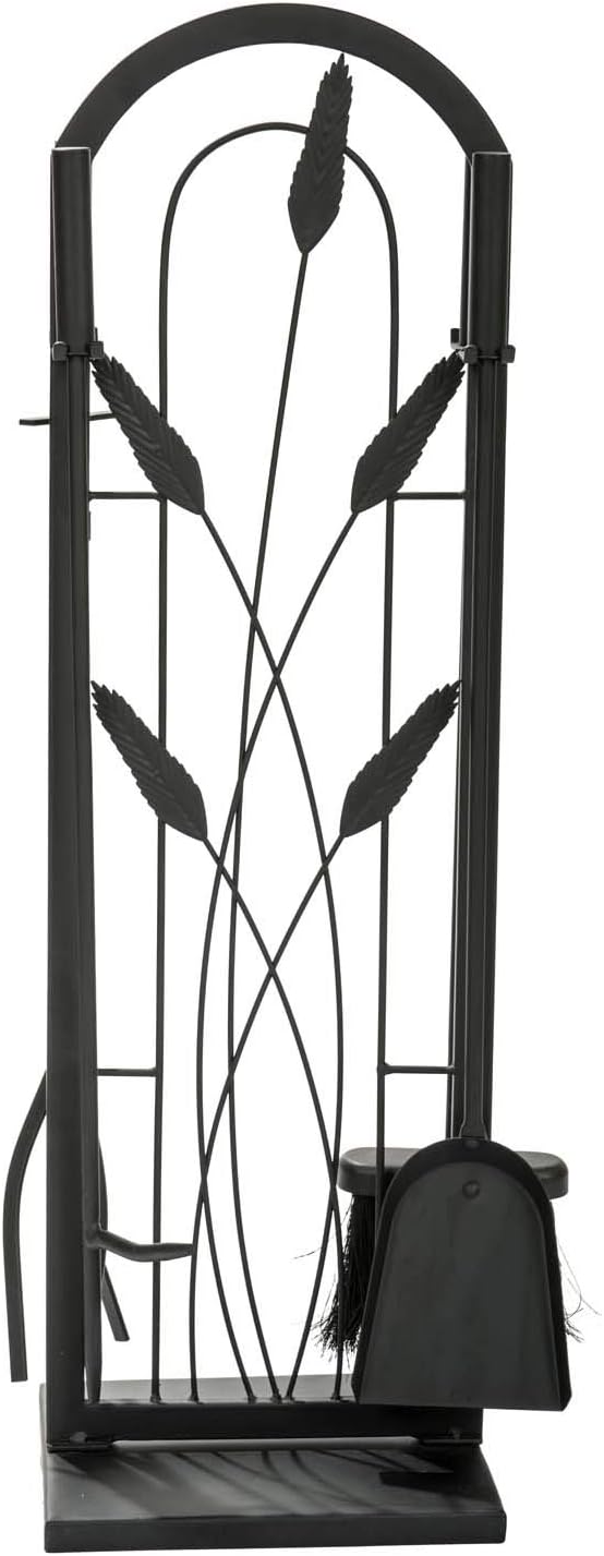 Dagan Five Piece Fireplace Tool Set (DG-1701), Black