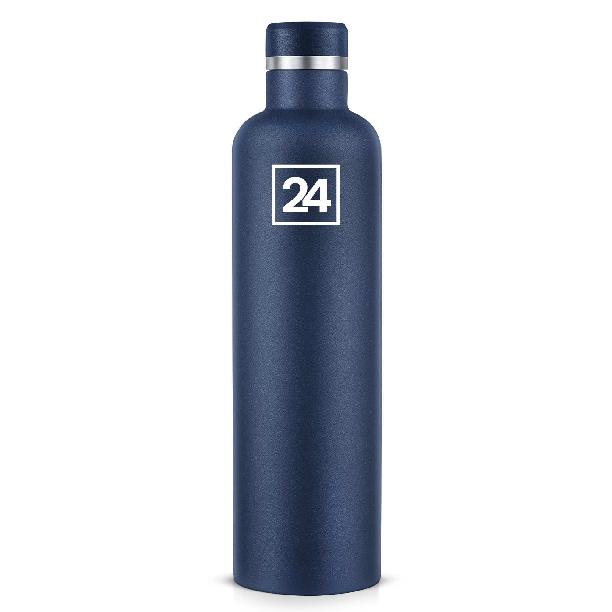 - Go24 Orio 1000 Stainless Steel Hot and Cold Vacuum Insulated ISI Certified Flask, 980ml, Denim Blue | Slim Water Bottle | Double Wall | for Office, School, Home, Hiking, Gym