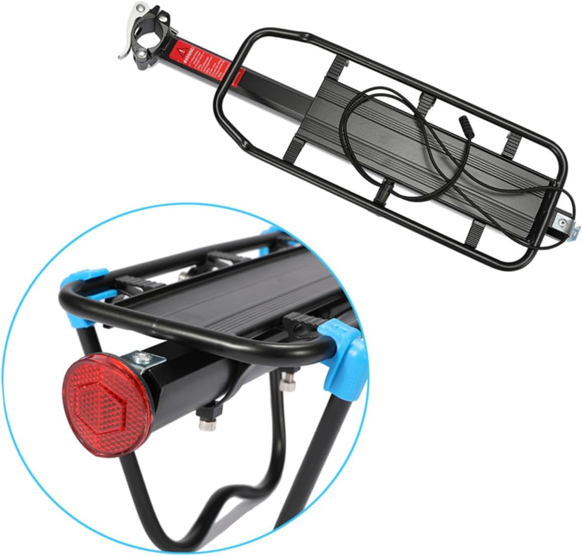 Mountain Bike Cargo Rack Installation Tool Lightweight Rear Luggage Carrier for Road and Mountain Versatile Design for Convenient Outdoor Transport
