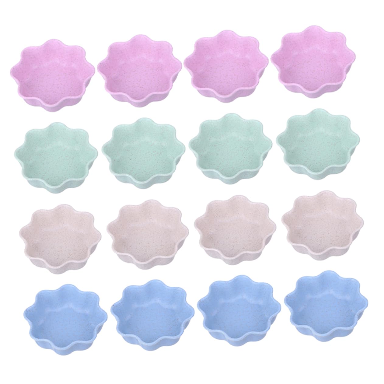 GRIRIW Pcs Flower Shape Seasoning Saucer Small Dishes Dipping Sauce for Cooking