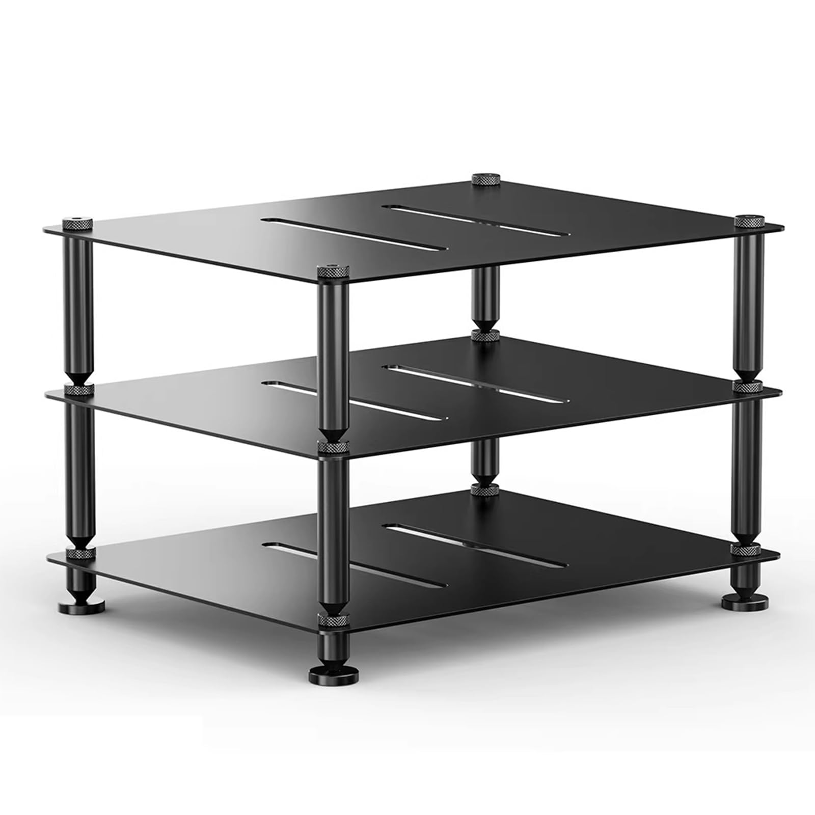 Gabinete multimedia de 3 niveles y soporte apilable de audio 8