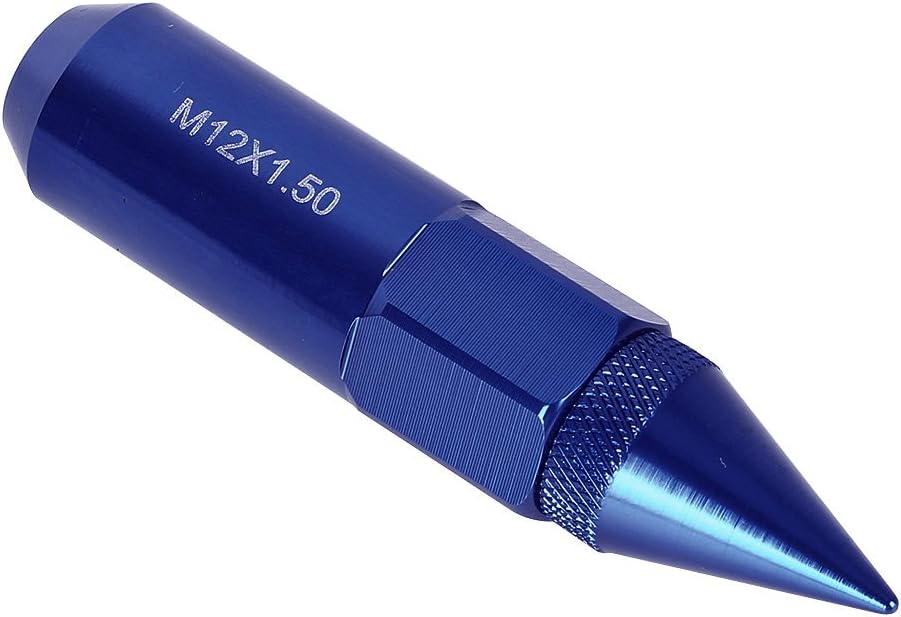 Mallofusa 20Pcs Lug Nut Set Blue M12X1.5 60mm Extended Tuner Spike Lug Nuts for Honda Acura Toyota Scion Subaru