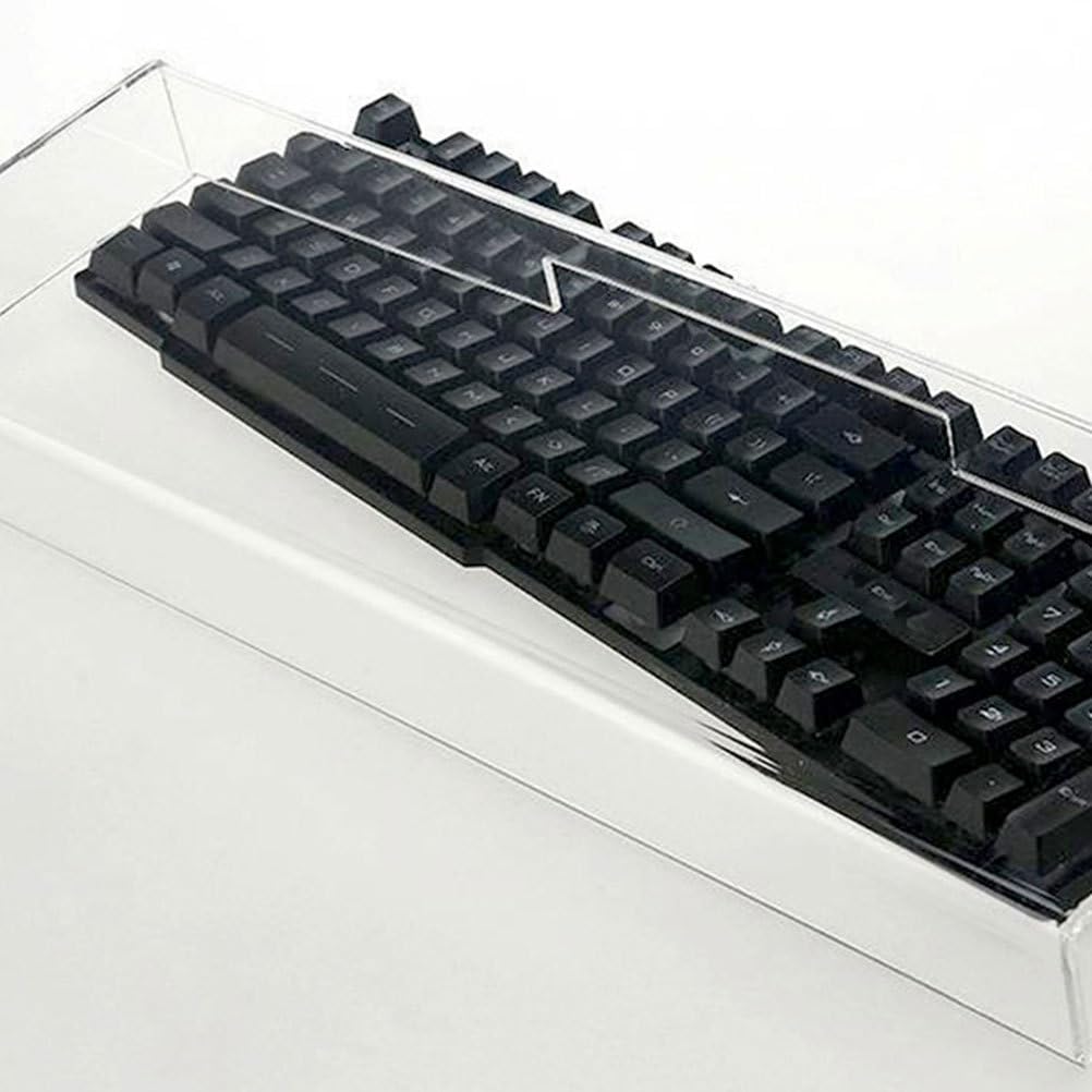 Yardwe Tastaturabdeckung Acryl 47X23.5X5.5 cm Transparente Schutzhaube Für Tastatur Staub- Und Wasserschutz Abnehmbare Tastaturhülle Für Gaming Pc Und Büro