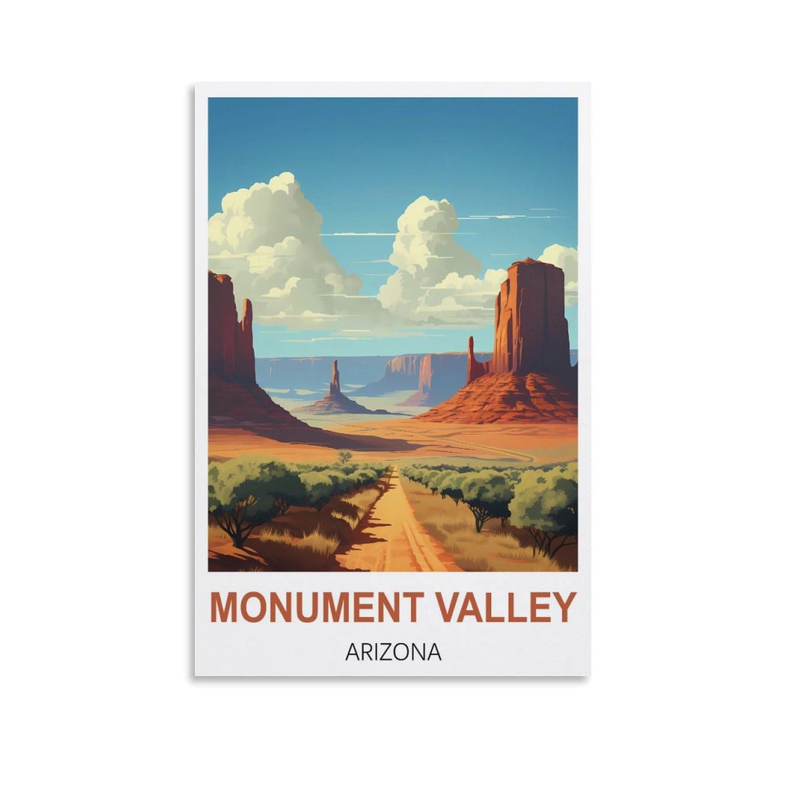 Retro Vintage Metal Tin Sign Monument Valley Arizonas Vintage Retro Man Cave Bar Pub Shed Novelty Gift Tin Wall Décor Metal Sign 30x30cm