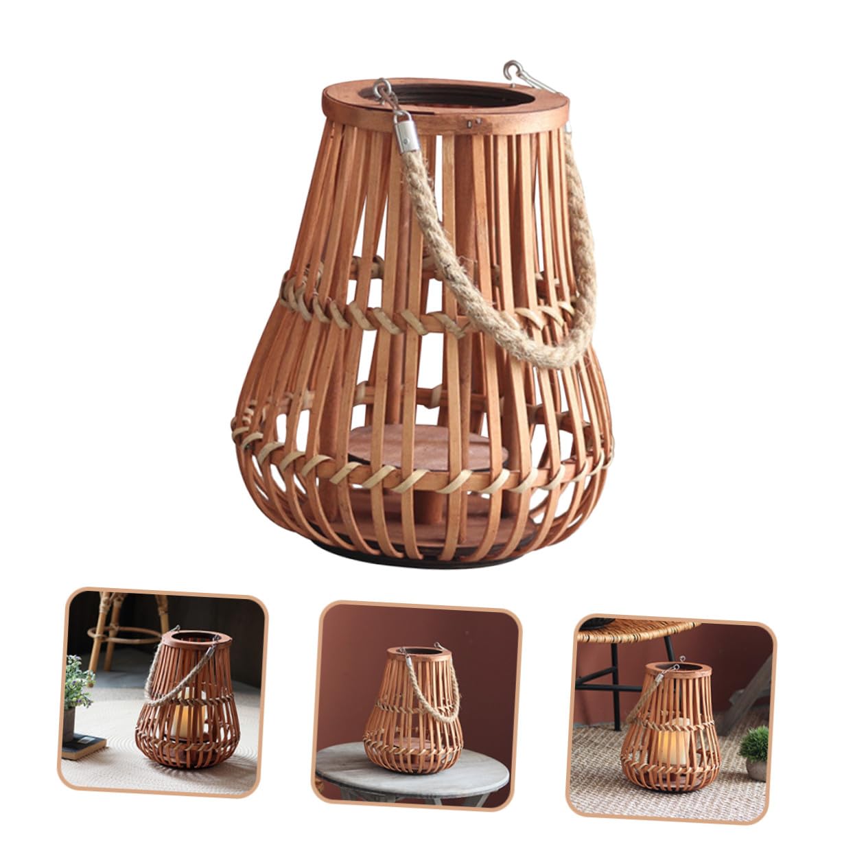 MAGICLULU Ozdoby Do Lamp W Stylu Retro Wiszące Uchwyt Na Lampion W Stylu Boho Retro Ręczna Latarnia Dekoracyjna Dekoracja Do Wnętrz Ogrodowa