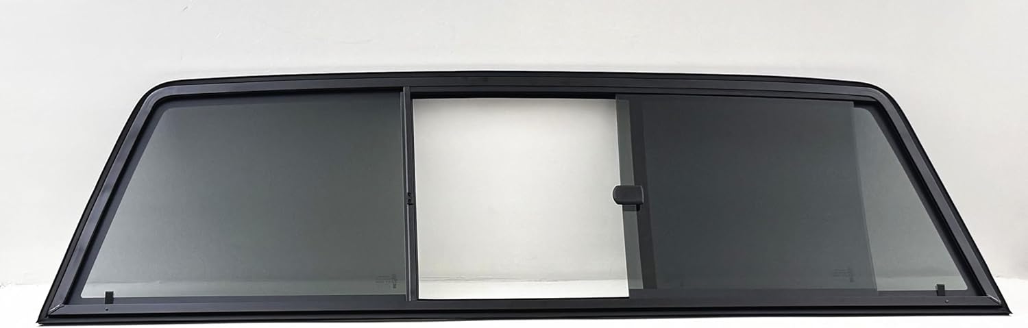 Manual Slider Back Window Back Glass Compatible with GMC Sierra / Chevrolet Silverado 1500 1500HD 1999-2013 & 2500 2500HD 3500 3500HD 1999-2014 & Classic 2007 Models